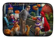 Load image into Gallery viewer, Halloween at Grandpa's Golden Retriever Dish Drying Mat – Absorbent, Artistic Kitchen Essentials PTW2072DDM