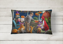 Load image into Gallery viewer, Halloween at Grandpa's Golden Retriever Canvas Fabric Decorative Pillow PTW2072PW1216