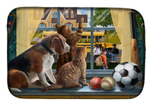 Load image into Gallery viewer, Beagle, Cats Back to School Dish Drying Mat – Absorbent, Artistic Kitchen Essentials PTW2074DDM