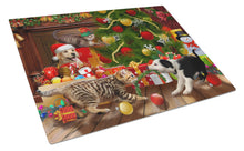 Load image into Gallery viewer, Holiday A Little Christmas Fun Yellow Lab Glass Cutting Boards – Durable, Decorative Kitchen Art Large PTW2076LCB