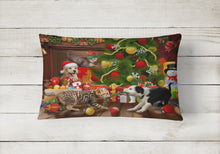 Load image into Gallery viewer, Holiday A Little Christmas Fun Yellow Lab Canvas Fabric Decorative Pillow PTW2076PW1216