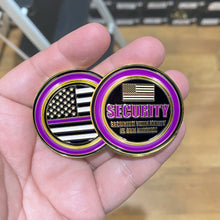 Load image into Gallery viewer, CL-NN SECURITY OFFICER Challenge Coin Security Enforcement Guard Thin Purple Line