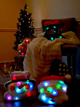 Load image into Gallery viewer, Tache Squishy Light Up Cute Christmas Cheery Santa Microbead LED Throw Pillow