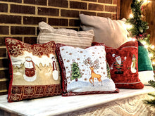 Load image into Gallery viewer, Tache Here Comes Santa Claus Vintage Holiday Woven Tapestry Throw Pillow Cover (8577CC)