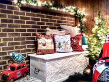 Load image into Gallery viewer, Tache Here Comes Santa Claus Vintage Holiday Woven Tapestry Throw Pillow Cover (8577CC)