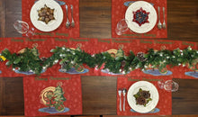 Load image into Gallery viewer, DaDa Bedding Set of 4-Pieces Red Santa Claus Christmas Tapestry Placemats 13” x 19” (17615)