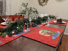 Load image into Gallery viewer, DaDa Bedding Set of 4-Pieces Red Santa Claus Christmas Tapestry Placemats 13” x 19” (17615)