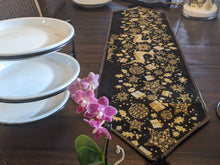 Load image into Gallery viewer, DaDa Bedding Magical Golden Reindeer Woven Tapestry Dining Table Runner (18272)