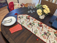 Load image into Gallery viewer, DaDa Bedding Sweet Heart Love Notes Pink Floral Woven Tapestry Dining Table Runner (18273)