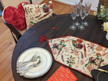 Load image into Gallery viewer, DaDa Bedding Sweet Heart Love Notes Pink Floral Woven Tapestry Dining Table Runner (18273)