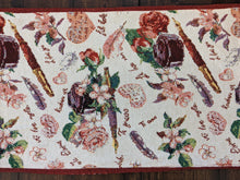 Load image into Gallery viewer, DaDa Bedding Sweet Heart Love Notes Pink Floral Woven Tapestry Dining Table Runner (18273)