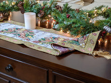 Load image into Gallery viewer, DaDa Bedding Rustic Floral Bouquet Lights Holiday Tapestry Dining Table Runner (6068)