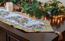 Load image into Gallery viewer, DaDa Bedding Rustic Floral Bouquet Lights Holiday Tapestry Dining Table Runner (6068)