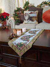Load image into Gallery viewer, DaDa Bedding Rustic Floral Bouquet Lights Holiday Tapestry Dining Table Runner (6068)