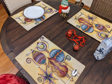 Load image into Gallery viewer, DaDa Bedding Set of 4-Pieces Starry Bohemian Lantern Ornaments Christmas Tapestry Placemats 13” x 19” (14916)