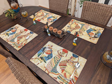 Load image into Gallery viewer, DaDa Bedding Set of 4-Pieces Dancing Women African Kwanzaa Tapestry Dining Table Placemats 13” x 19” (18117)
