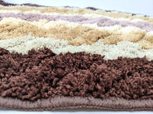 Load image into Gallery viewer, Tache 20x32 Inch Striped Brown and Beige Bathroom Rugs (TARBS2032)