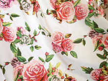 Load image into Gallery viewer, DaDa Bedding Set of 2-Pieces Romantic Roses Pink Floral Sheer Window Panel Curtains (JHW-879)