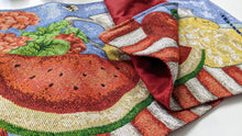Load image into Gallery viewer, Tache Fruity Drinks Watermelon Lemonade Woven Tapestry Placemat Set (13082PM)