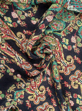 Load image into Gallery viewer, Tache Elegant Black Ornate Paisley Woven Tapestry Tablecloth (18192)