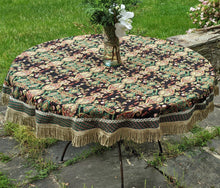 Load image into Gallery viewer, Tache Elegant Black Ornate Paisley Woven Tapestry Tablecloth (18192)