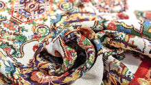 Load image into Gallery viewer, Tache Elegant Ivory Colorful Ornate Paisley Woven Tapestry Tablecloth (18193)