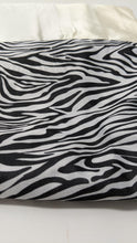 Load image into Gallery viewer, Tache Winter Moon Black Stripe Zebra Animal Print Gold Tailored Platform 14" Bed Skirt Dust Ruffle (BSK-4358L)