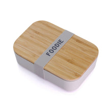 Load image into Gallery viewer, Pack of 3 Foodie Bamboo Lunch Box in Gray | Eco-Friendly and Sustainable | 7.5" x 5" x 2"