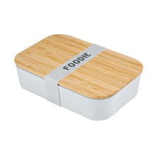 Load image into Gallery viewer, Pack of 3 Foodie Bamboo Lunch Box in Gray | Eco-Friendly and Sustainable | 7.5" x 5" x 2"