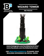 Load image into Gallery viewer, Dark Wizard Tower Building Set made using LEGO parts