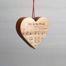 Load image into Gallery viewer, Christmas Carol Heart Ornaments