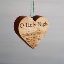 Load image into Gallery viewer, Christmas Carol Heart Ornaments