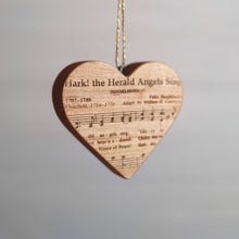 Load image into Gallery viewer, Christmas Carol Heart Ornaments