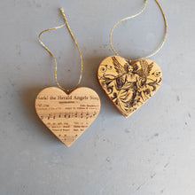 Load image into Gallery viewer, Christmas Carol Heart Ornaments