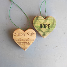Load image into Gallery viewer, Christmas Carol Heart Ornaments