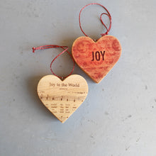Load image into Gallery viewer, Christmas Carol Heart Ornaments