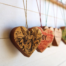 Load image into Gallery viewer, Christmas Carol Heart Ornaments