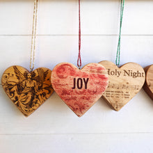 Load image into Gallery viewer, Christmas Carol Heart Ornaments