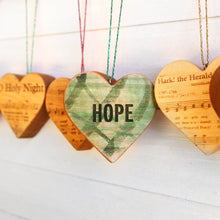 Load image into Gallery viewer, Christmas Carol Heart Ornaments