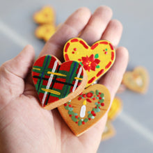 Load image into Gallery viewer, Hand-Painted Hearts :: Christmas Edition ✨
