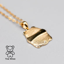 Load image into Gallery viewer, Panda Diamond Pendant Necklace 18K Yellow Gold