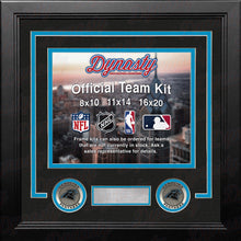 Load image into Gallery viewer, Carolina Panthers Custom NFL Football 11x14 Picture Frame Kit (Multiple Colors)