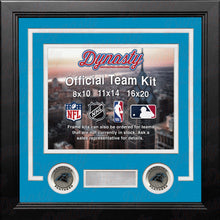 Load image into Gallery viewer, Carolina Panthers Custom NFL Football 16x20 Picture Frame Kit (Multiple Colors)