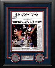 Load image into Gallery viewer, New England Patriots Super Bowl LIII Champions Framed Boston Globe Photo