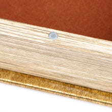 Load image into Gallery viewer, Peacock Metallic Gold Vintage Book Box | Faux Leather Wrap Book Shaped Storage Stash Trinket Box