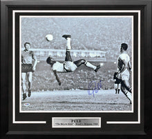 Load image into Gallery viewer, Pele Bicycle Kick, Brazil v. Belgium Autographed Soccer 16" x 20" Framed and Matted Photo