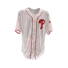 Load image into Gallery viewer, Philadelphia Phillies Pinstripe Logo Baseball Jersey