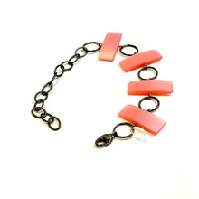 Load image into Gallery viewer, Pink Moonglow Geometric Stations Bracelet