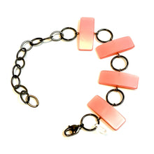 Load image into Gallery viewer, Pink Moonglow Geometric Stations Bracelet