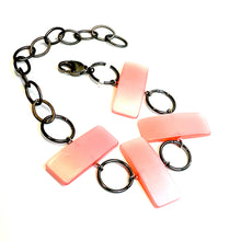 Load image into Gallery viewer, Pink Moonglow Geometric Stations Bracelet